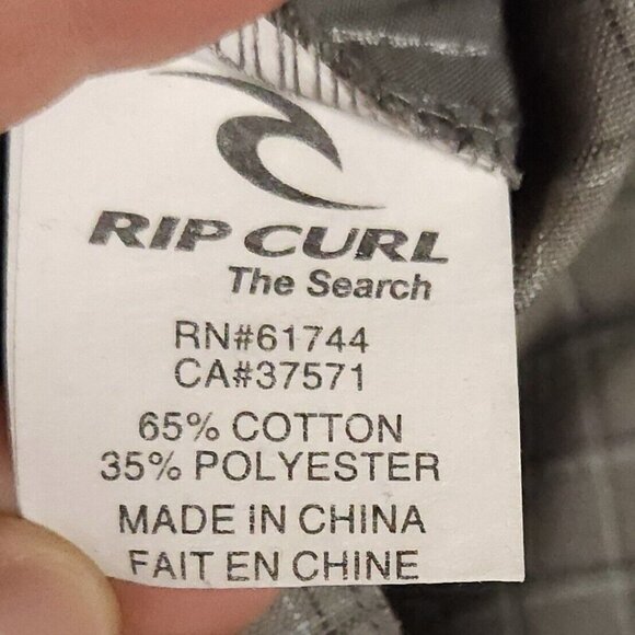 Rip Curl Mens Grey Check Shorts 38 - Picture 5 of 6